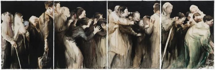 陈鸿志，《窄门NO.1》，140x180cm x4，布面油彩，2018.jpg